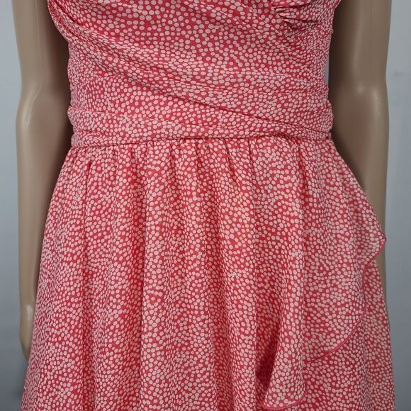 B.Darlin Pink and White Polka Dot Strapless Dress - Picture 5 of 9